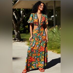 Large “FARM RIO CUT-OUT COVER-UP MAXI DRESS” from Anthropology.